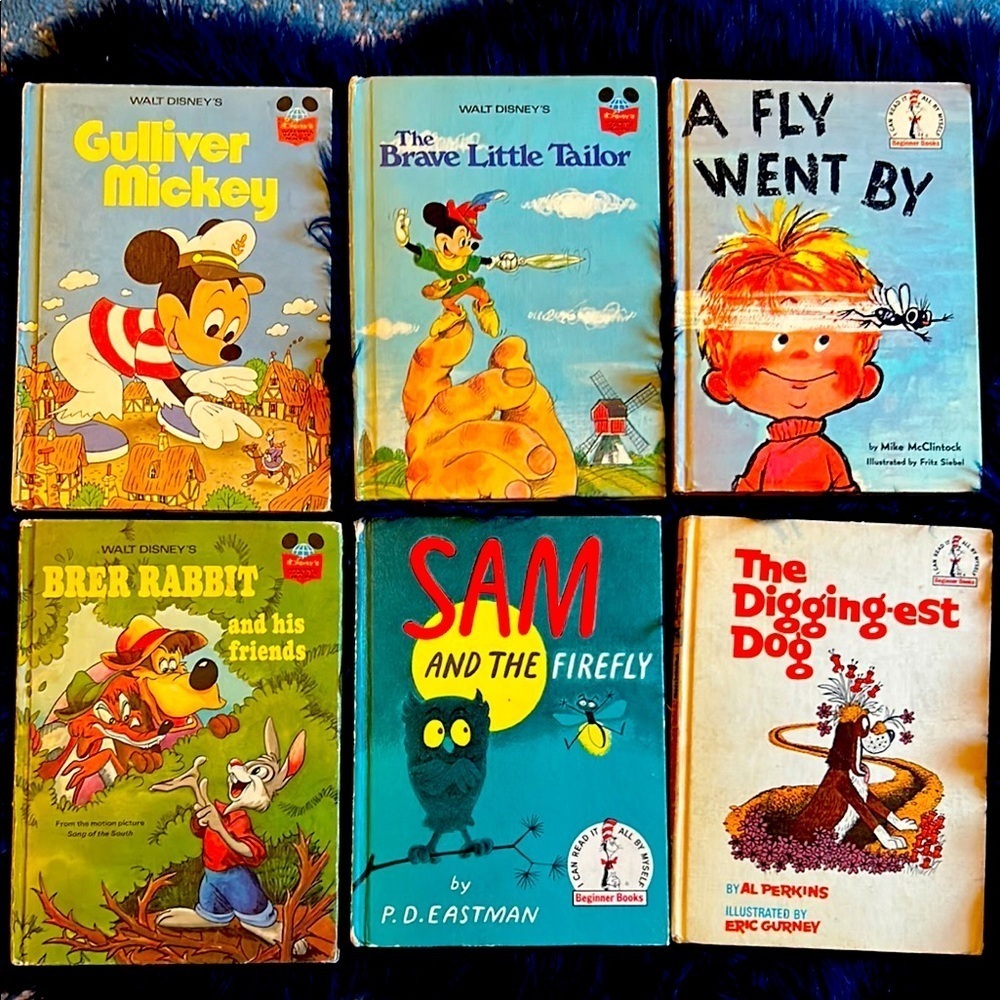 Vintage Kids Books Set of‎ 6 Disney 3/6